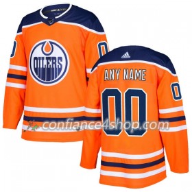 Adidas Maillot de Hockey Edmonton Oilers Personnaliser 2017-2018 Royal Authentic - Homme
